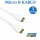 USB 3.1 Micro B Erkek Micro B Erkek Kablo Beyaz  3M