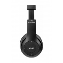 P-47 Wireless Kablosuz Bluetooth 5.0+EDR Kulak Üstü Kulaklık Siyah