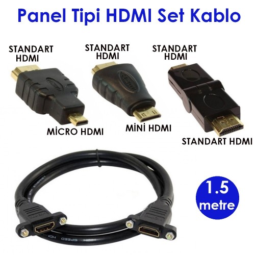 Panel Tipi HDMI Kablo Set 1.5 Metre