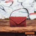 El İşi HandMade Tasarım Örgü Omuz Çantası Kırmızı