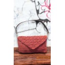 El İşi HandMade Tasarım Örgü Omuz Çantası Kırmızı