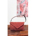 El İşi HandMade Tasarım Örgü Omuz Çantası Kırmızı