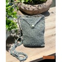 HandMade Tasarım Örgü Omuz Çantası Koyu Gri