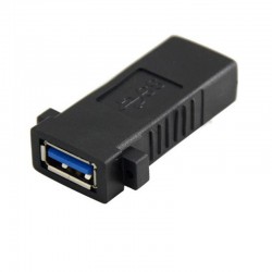 USB 3.0 A Female Socket Panel Mount to USB A Female Adapter