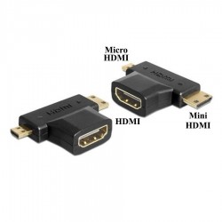 HDMI Dişi to Micro HDMI Erkek - Mini HDMI Erkek Dönüştürücü